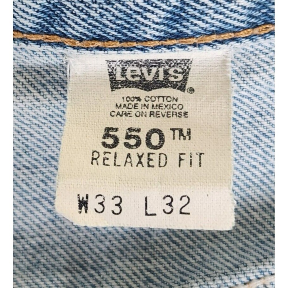 VTG Levi's 550 Relaxed Fit Jeans Men's 33x32* (Fits 32x31) Blue Baggy Denim Y2K - Picture 3 of 14